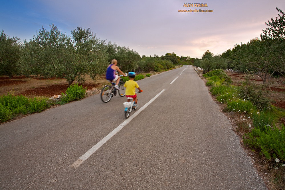 Low traffic roads are ideal for bike rides.