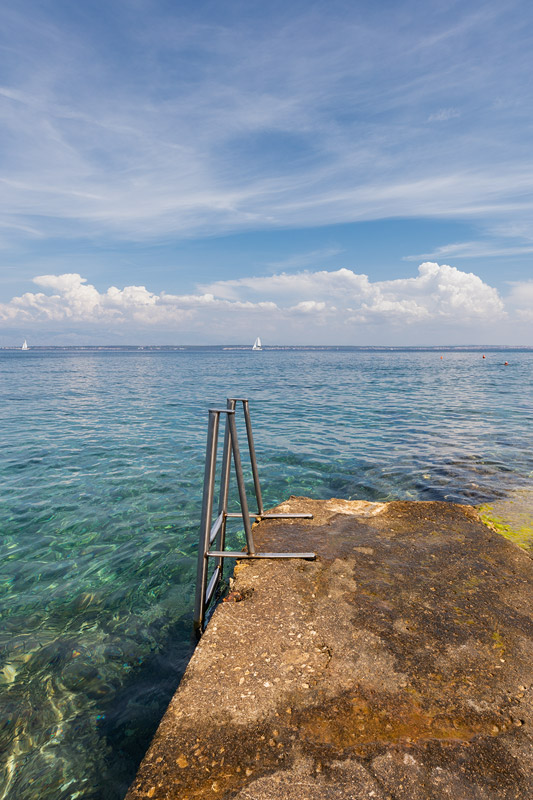 Entrance to the sea at cove Susica in place Ugljan, island Uglja