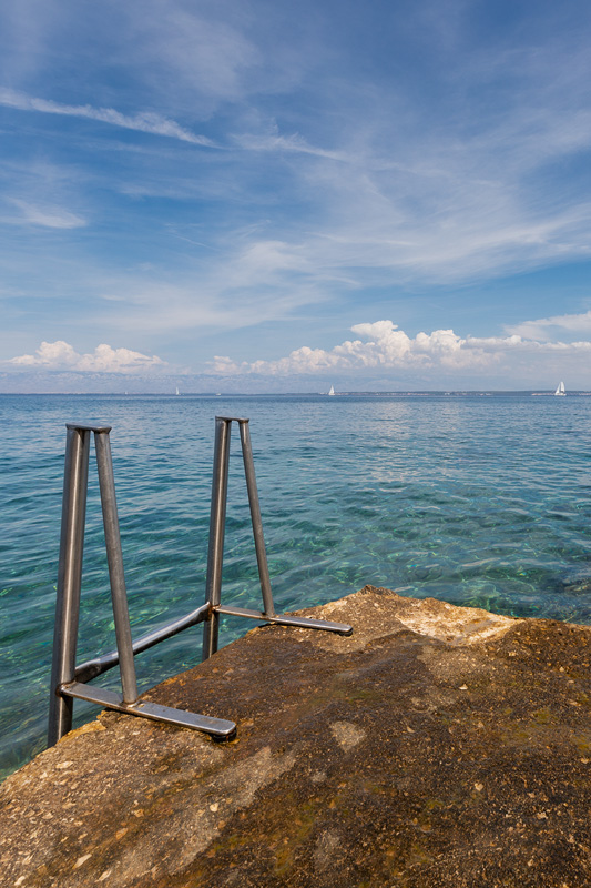 Entrance to the sea at cove Susica in place Ugljan, island Uglja